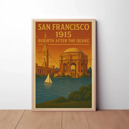 San Francisco 1915 Renewal Vintage Travel Poster PosterGoat