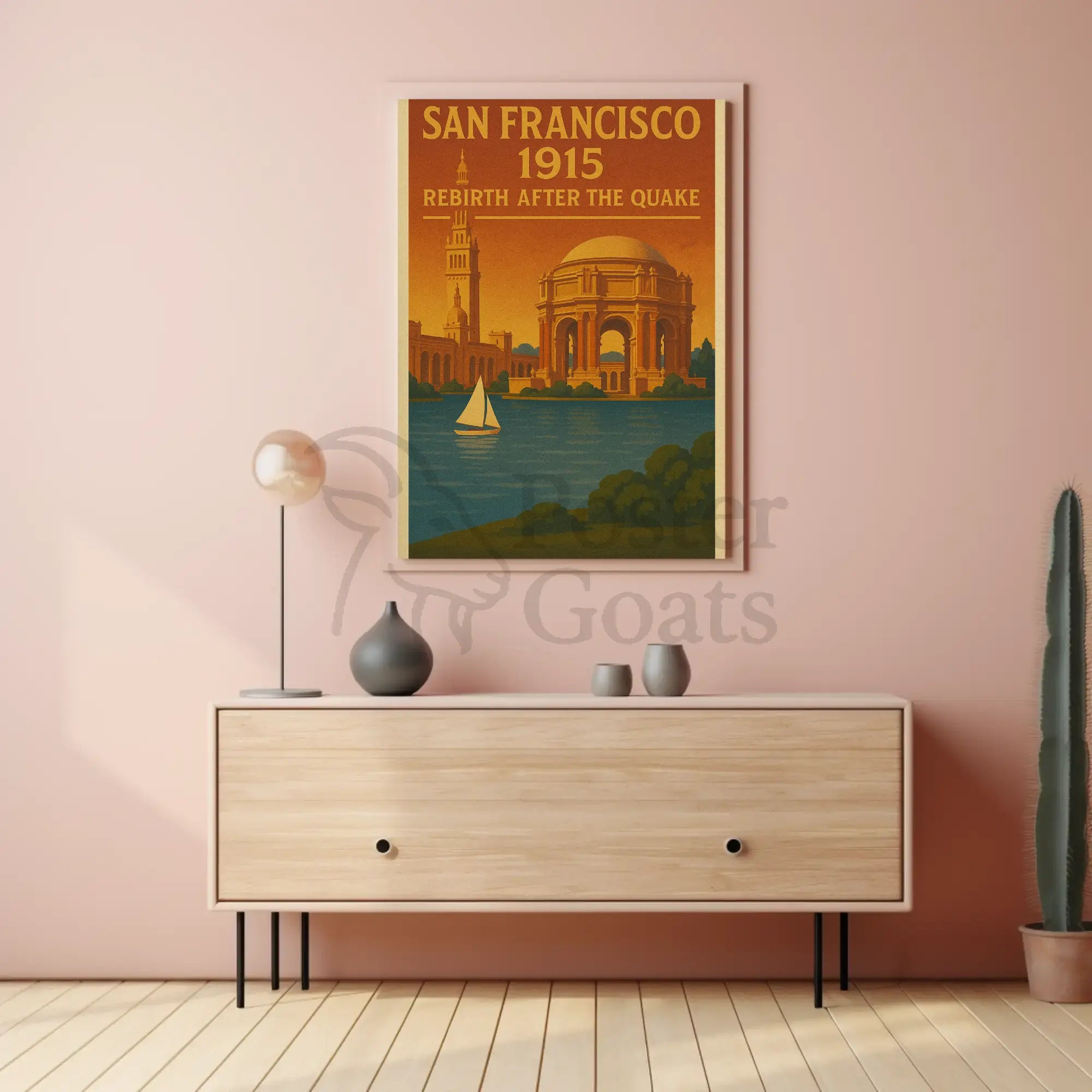 San Francisco 1915 Renewal Vintage Travel Poster PosterGoat