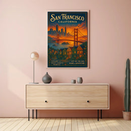 San Francisco City By The Bay Poster PosterGoat
