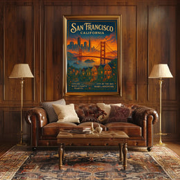 San Francisco City By The Bay Poster PosterGoat