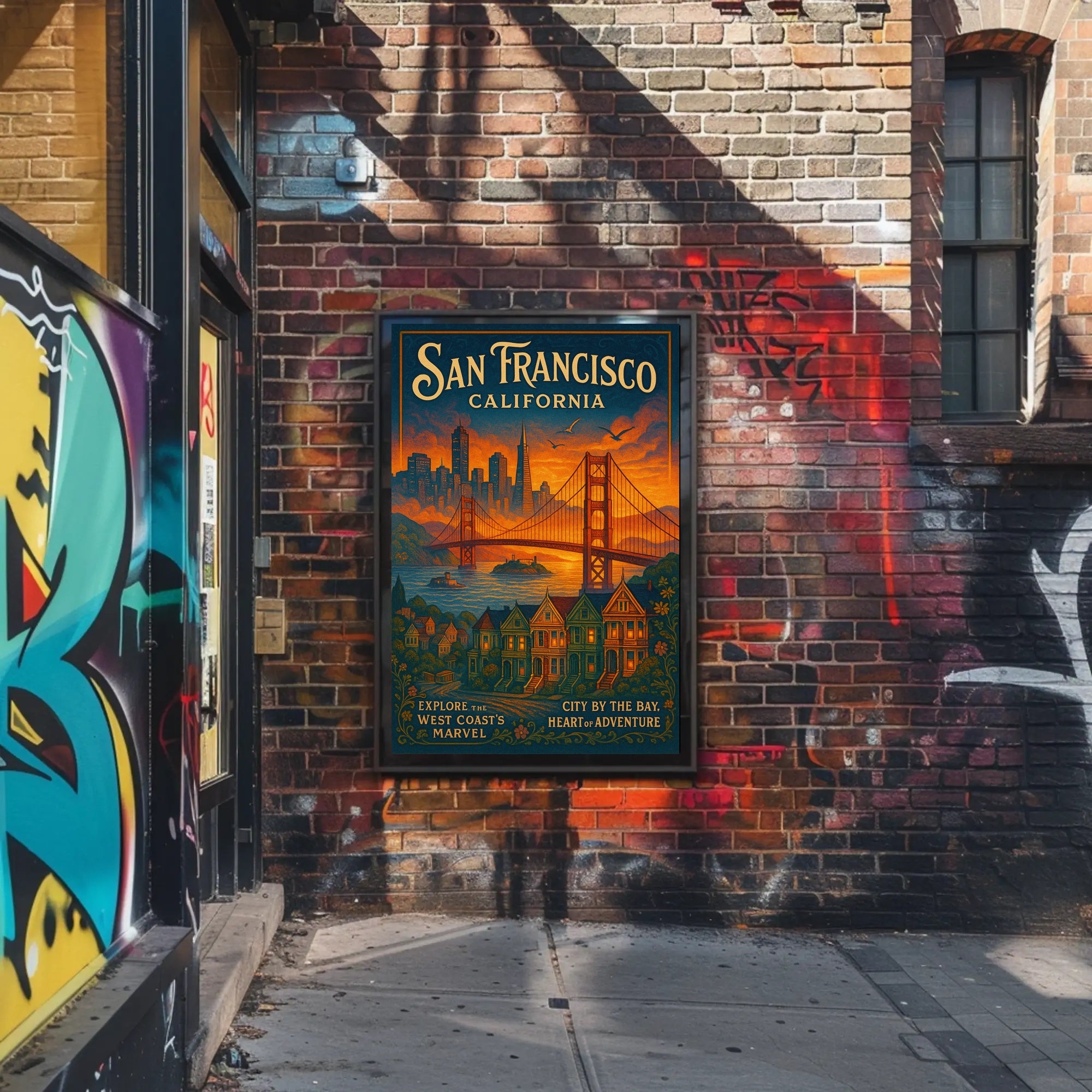 San Francisco City By The Bay Poster PosterGoat