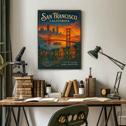 San Francisco City By The Bay Poster PosterGoat