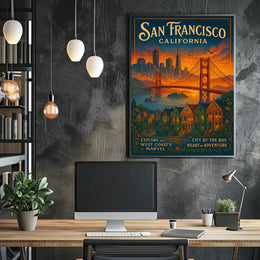 San Francisco City By The Bay Poster PosterGoat
