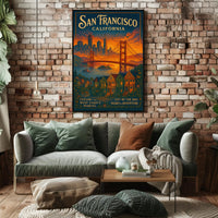 San Francisco City By The Bay Poster PosterGoat