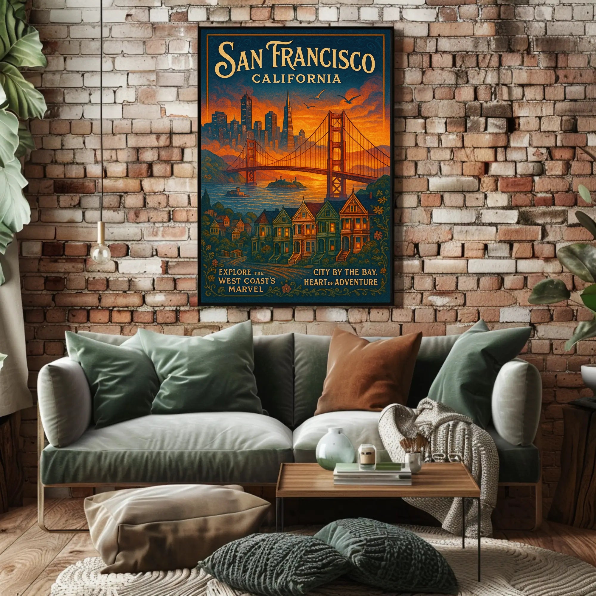 San Francisco City By The Bay Poster PosterGoat