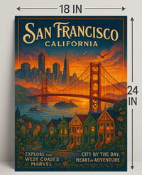 San Francisco City By The Bay Poster PosterGoat