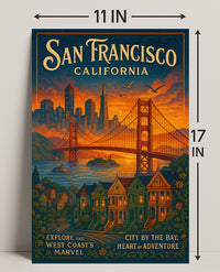 San Francisco City By The Bay Poster PosterGoat