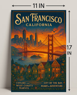 San Francisco City By The Bay Poster PosterGoat