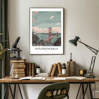 San Francisco Golden Gate Urban or Cityscape Poster PosterGoat
