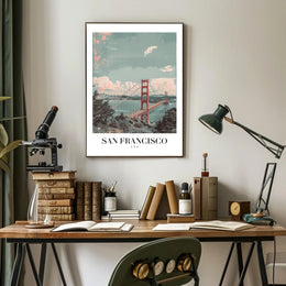 San Francisco Golden Gate Urban or Cityscape Poster PosterGoat