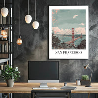 San Francisco Golden Gate Urban or Cityscape Poster PosterGoat