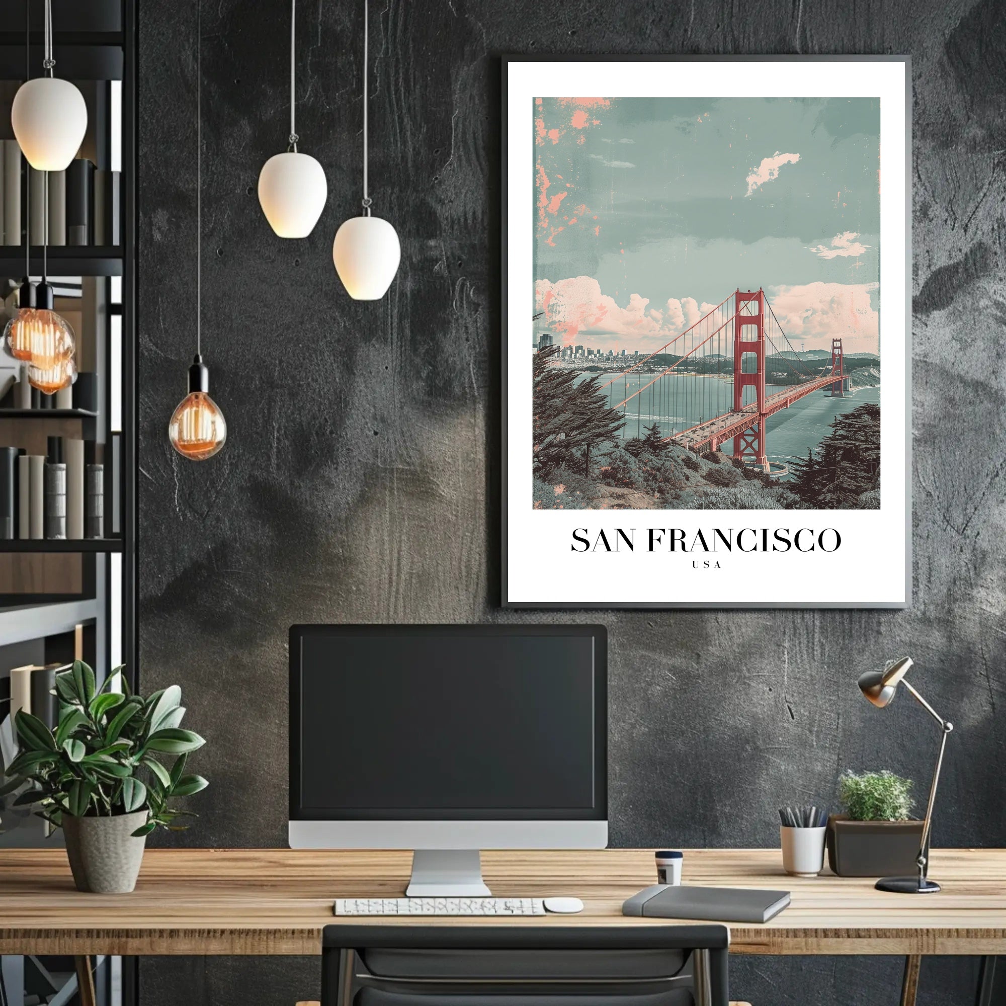 San Francisco Golden Gate Urban or Cityscape Poster PosterGoat