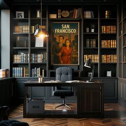 San Francisco Noir Mid-Century Travel Poster PosterGoat
