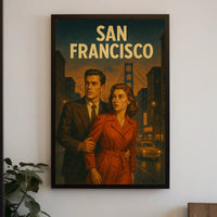 San Francisco Noir Mid-Century Travel Poster PosterGoat
