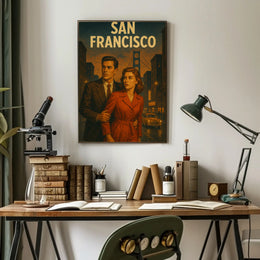 San Francisco Noir Mid-Century Travel Poster PosterGoat