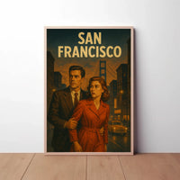 San Francisco Noir Mid-Century Travel Poster PosterGoat
