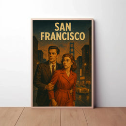 San Francisco Noir Mid-Century Travel Poster PosterGoat