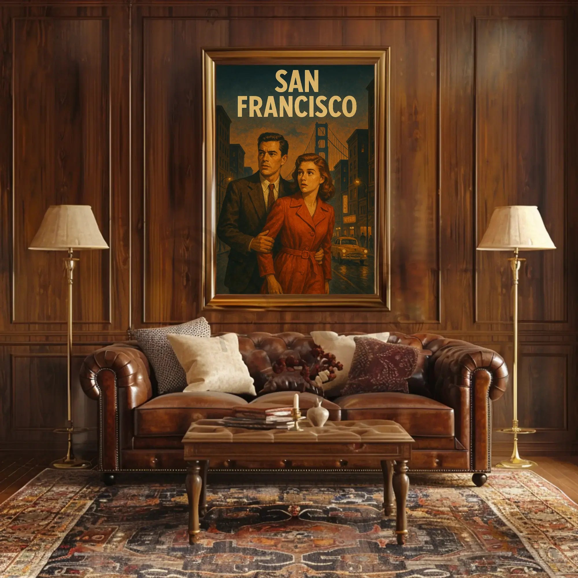 San Francisco Noir Mid-Century Travel Poster PosterGoat