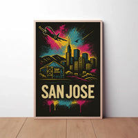 San Jose Dynamic Skyline Travel Poster PosterGoat