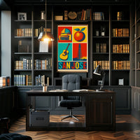 San Jose Illustrated Cityscape Cultural or Heritage Poster PosterGoat