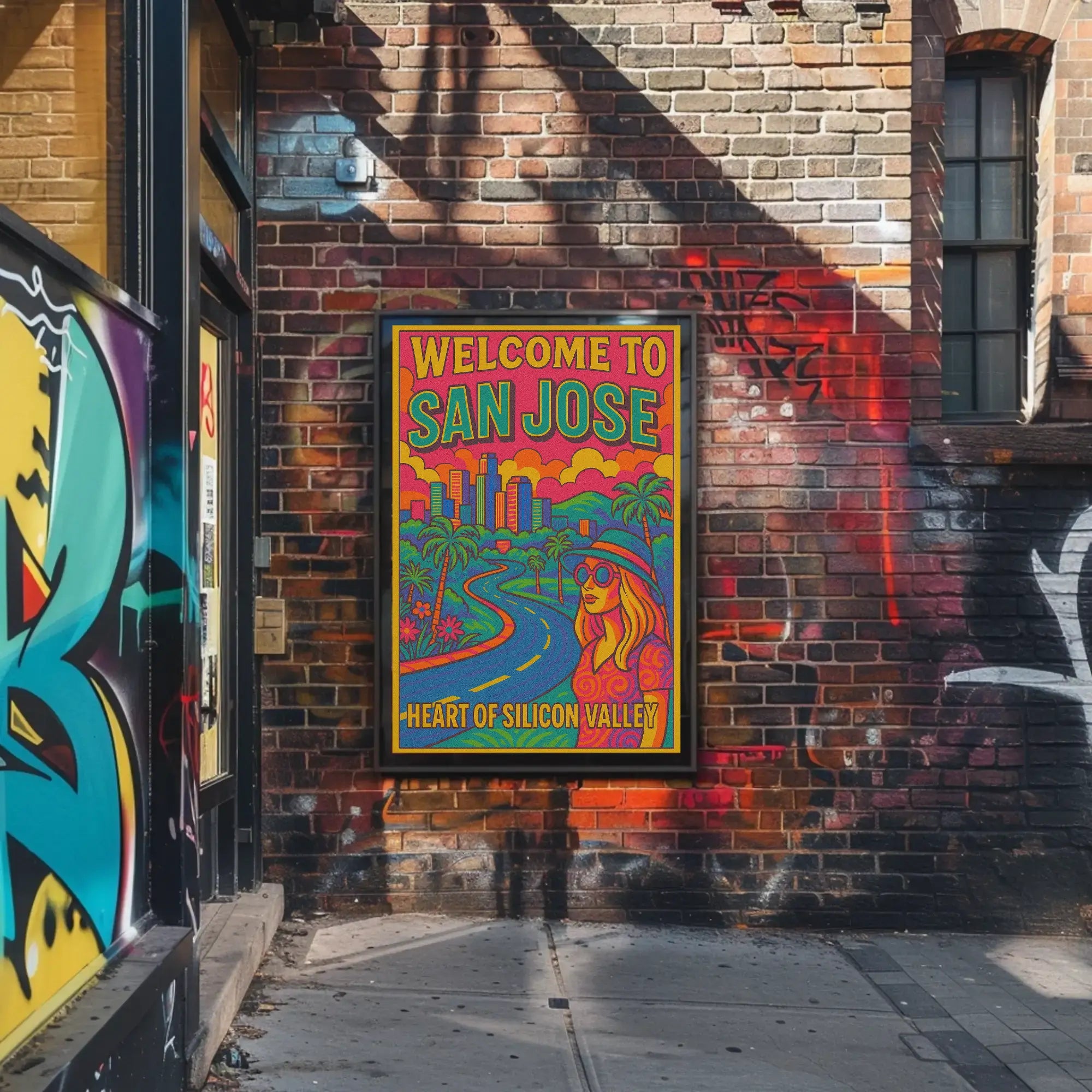 San Jose Retro Travel Poster PosterGoat