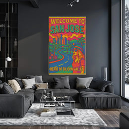 San Jose Retro Travel Poster PosterGoat