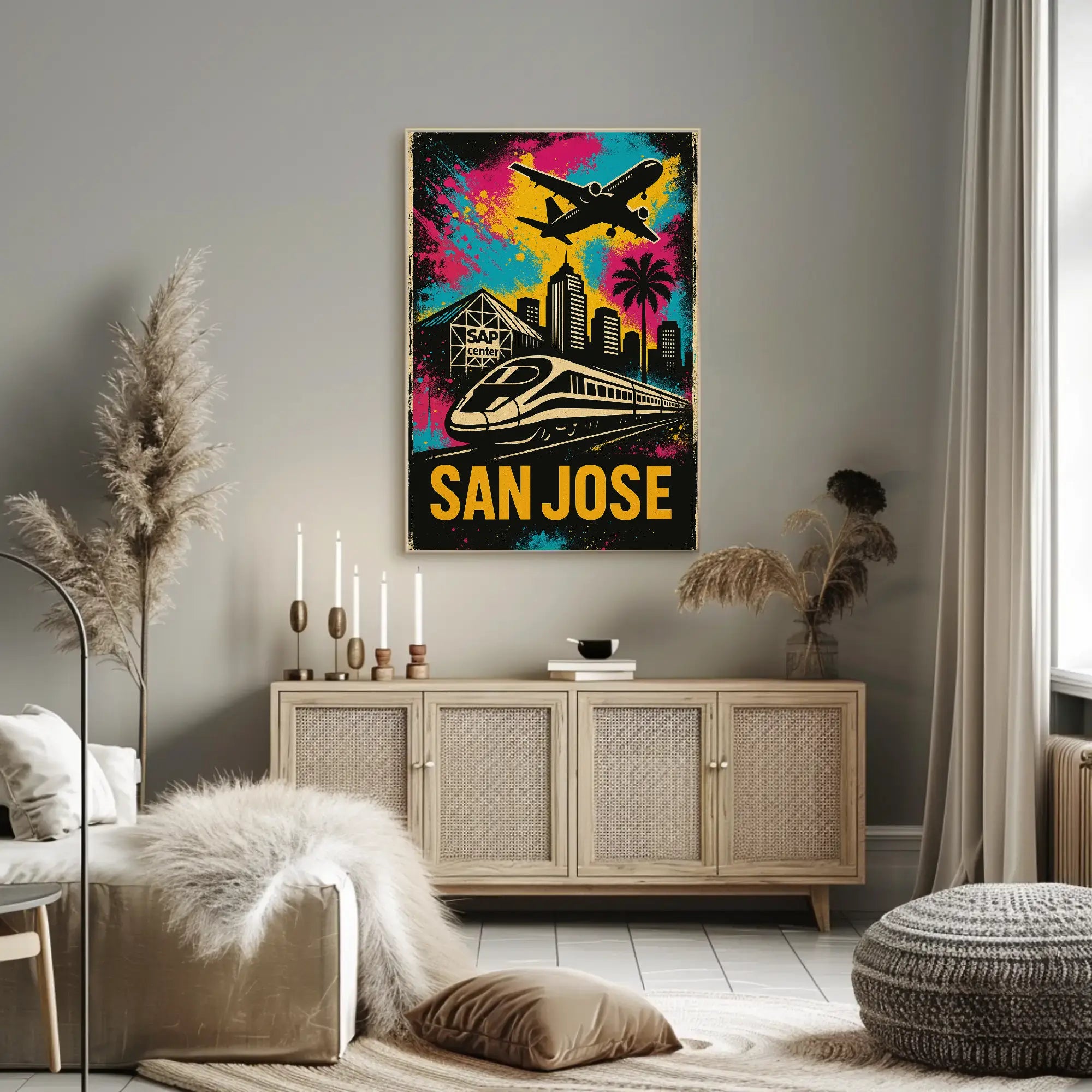 San Jose Urban Vibe Retro Travel Poster PosterGoat