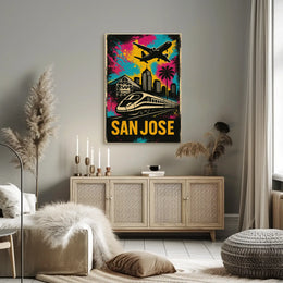 San Jose Urban Vibe Retro Travel Poster PosterGoat