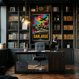 San Jose Urban Vibe Retro Travel Poster PosterGoat