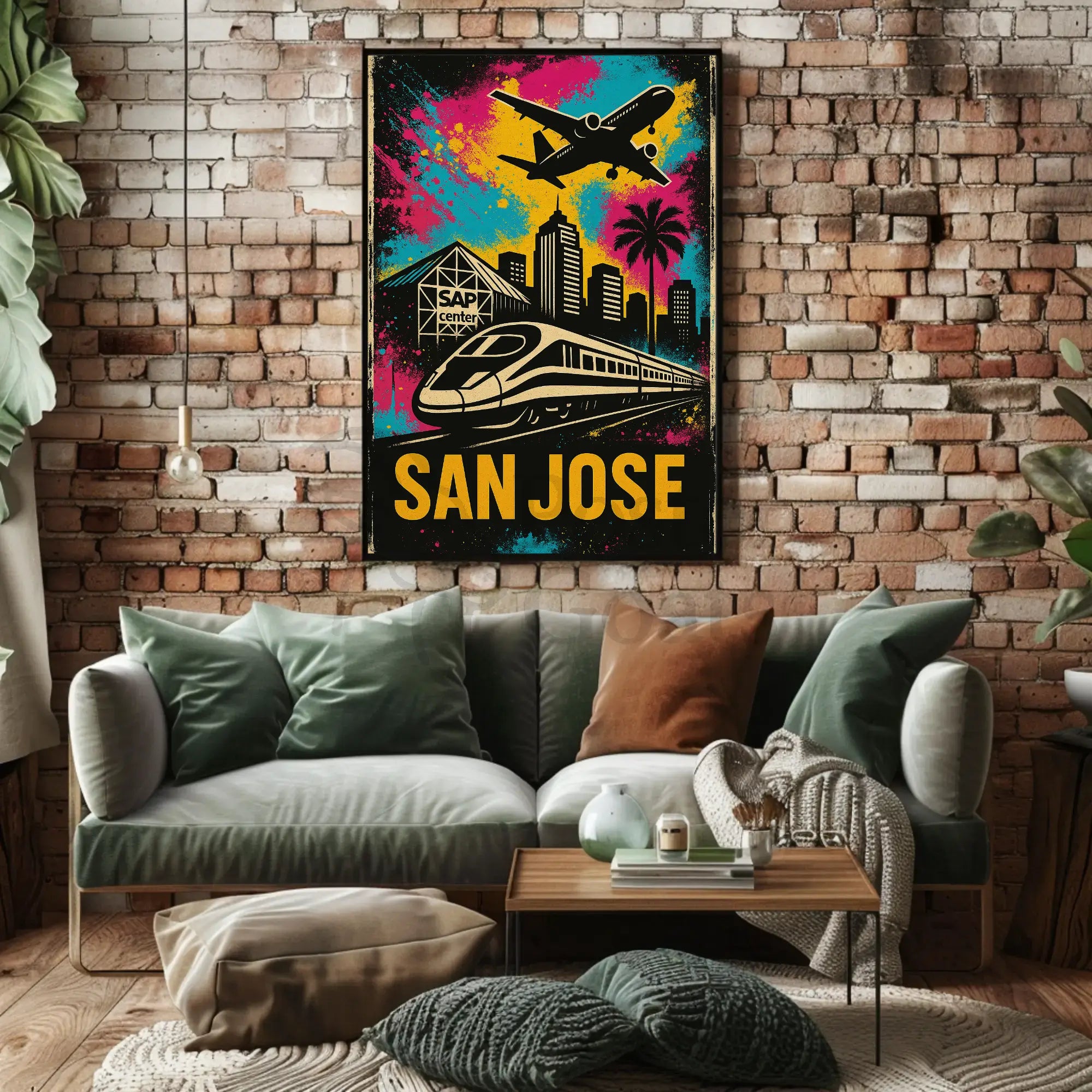 San Jose Urban Vibe Retro Travel Poster PosterGoat