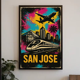 San Jose Urban Vibe Retro Travel Poster PosterGoat
