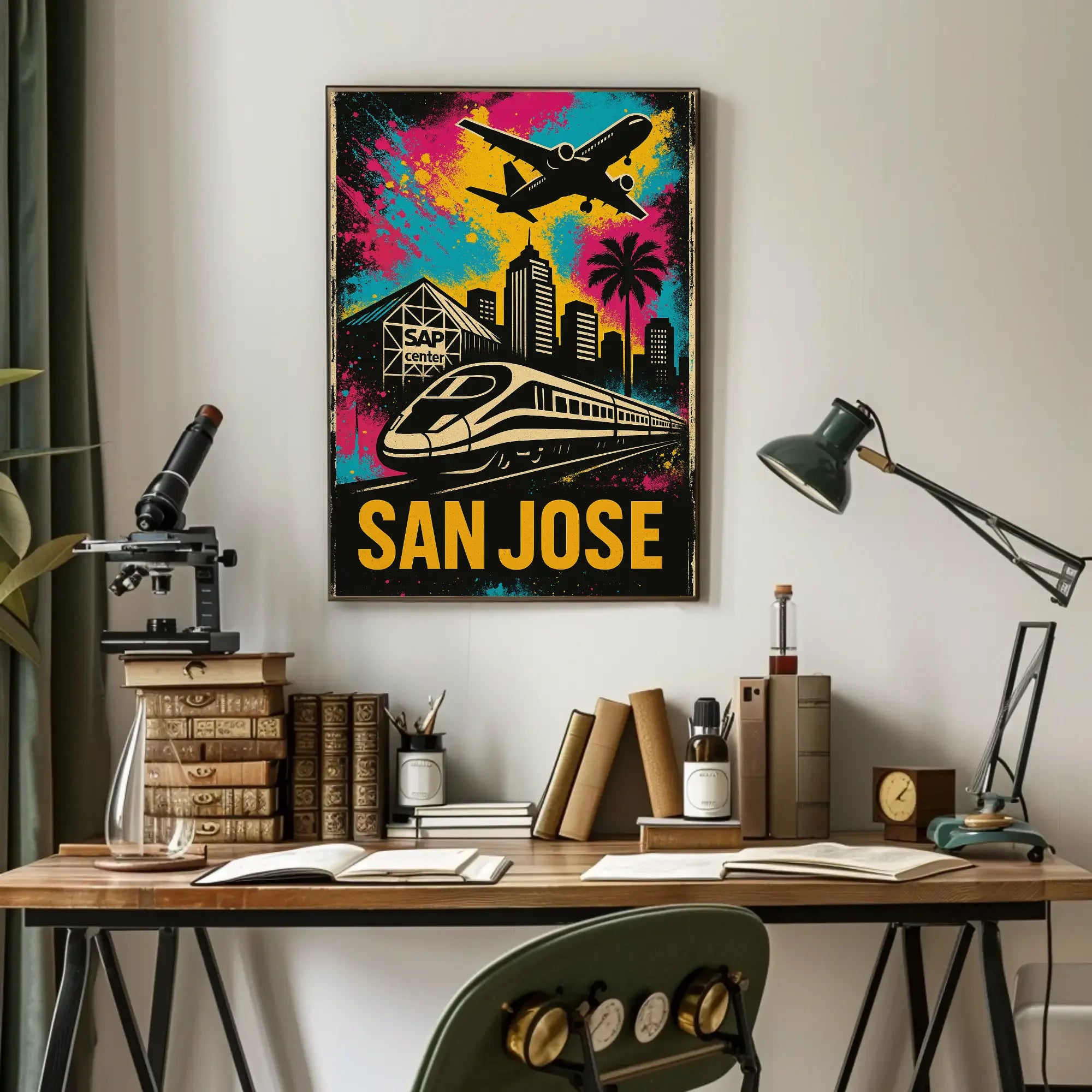 San Jose Urban Vibe Retro Travel Poster PosterGoat