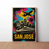 San Jose Urban Vibe Retro Travel Poster PosterGoat