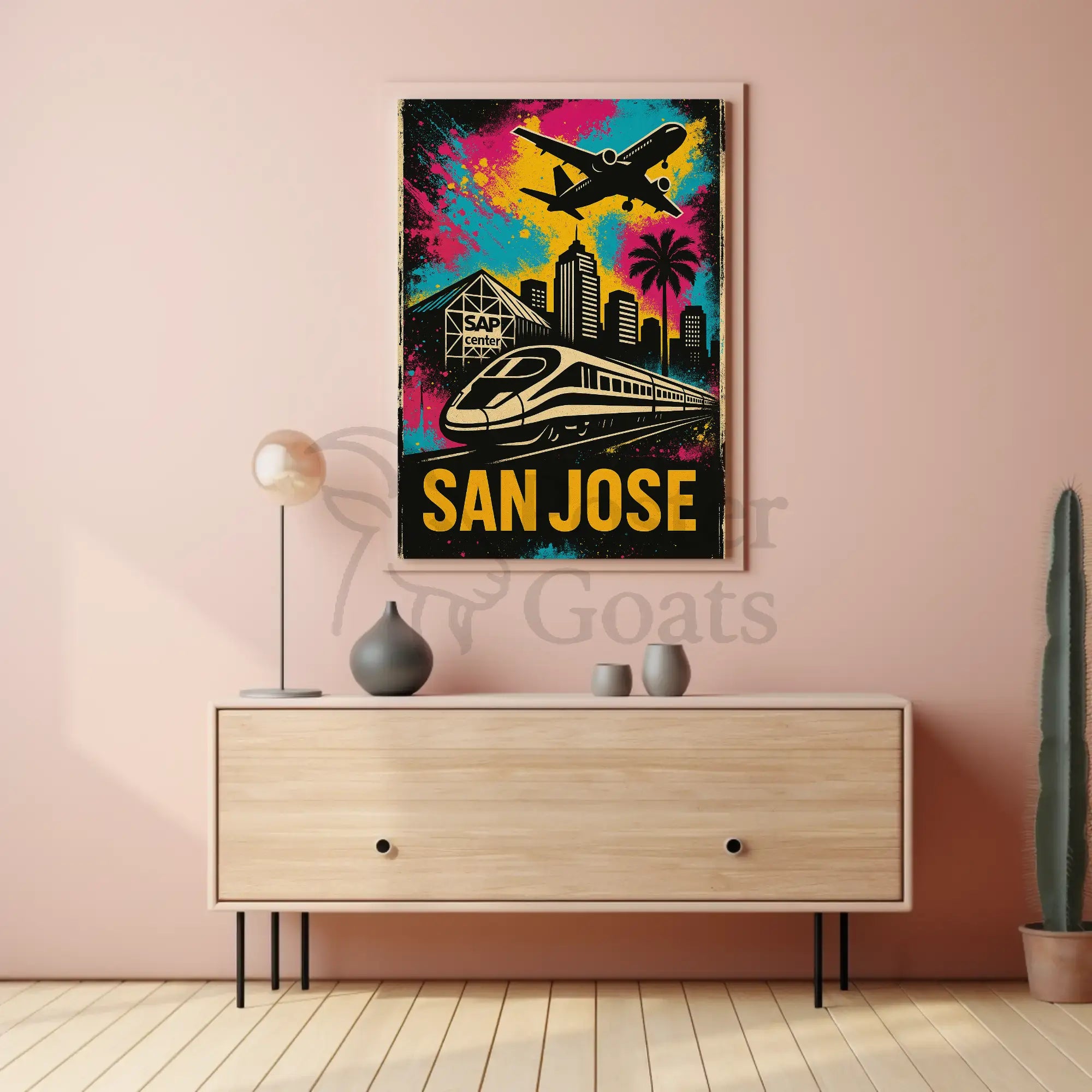San Jose Urban Vibe Retro Travel Poster PosterGoat