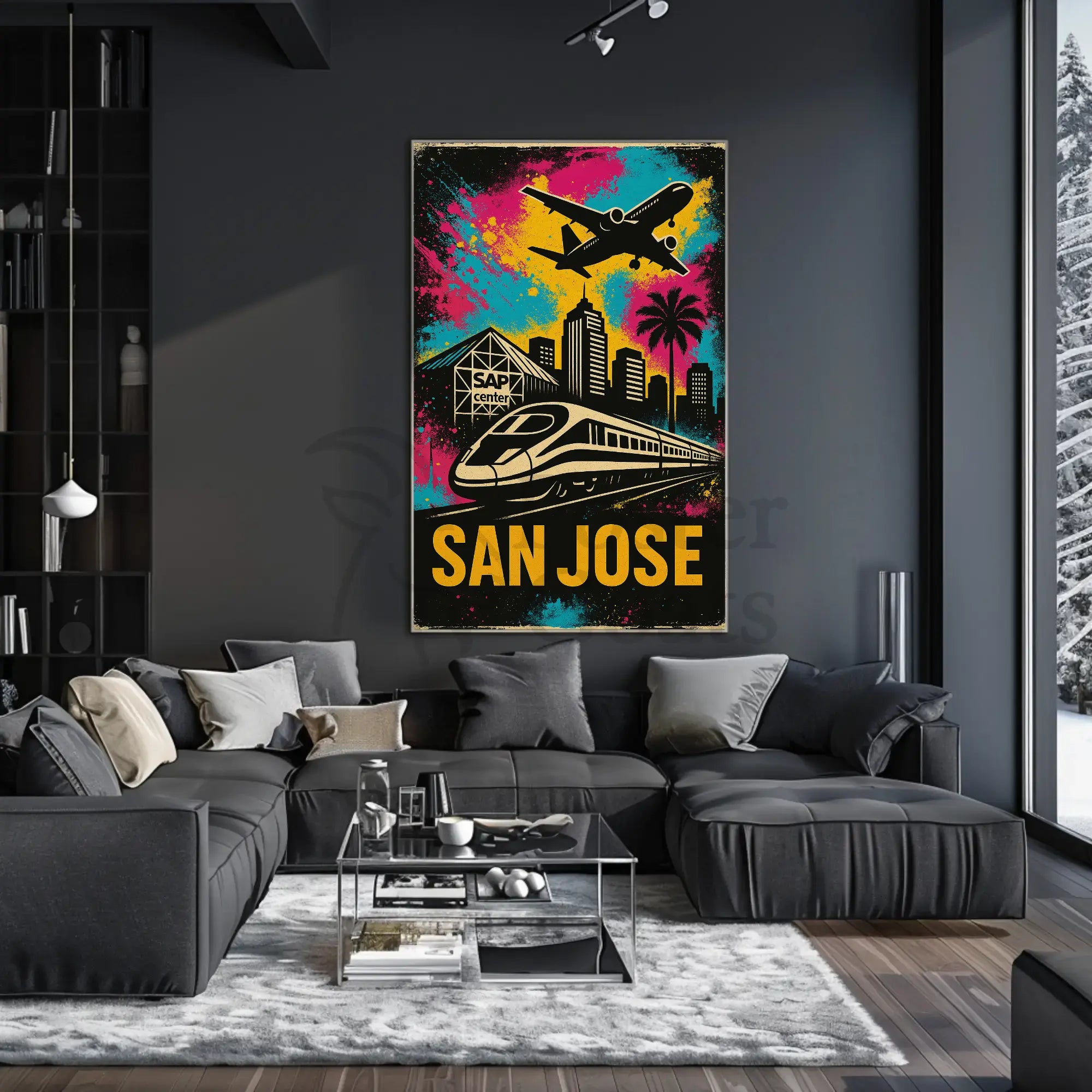 San Jose Urban Vibe Retro Travel Poster PosterGoat