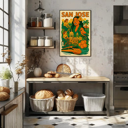 San Jose Vibrancy Vintage Travel Theme Poster PosterGoat