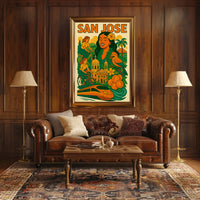 San Jose Vibrancy Vintage Travel Theme Poster PosterGoat