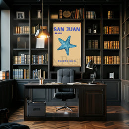 San Juan Beach Relaxed Vibes Travel Poster PosterGoat