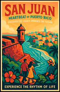 San Juan Heartbeat of Puerto Rico Poster PosterGoat