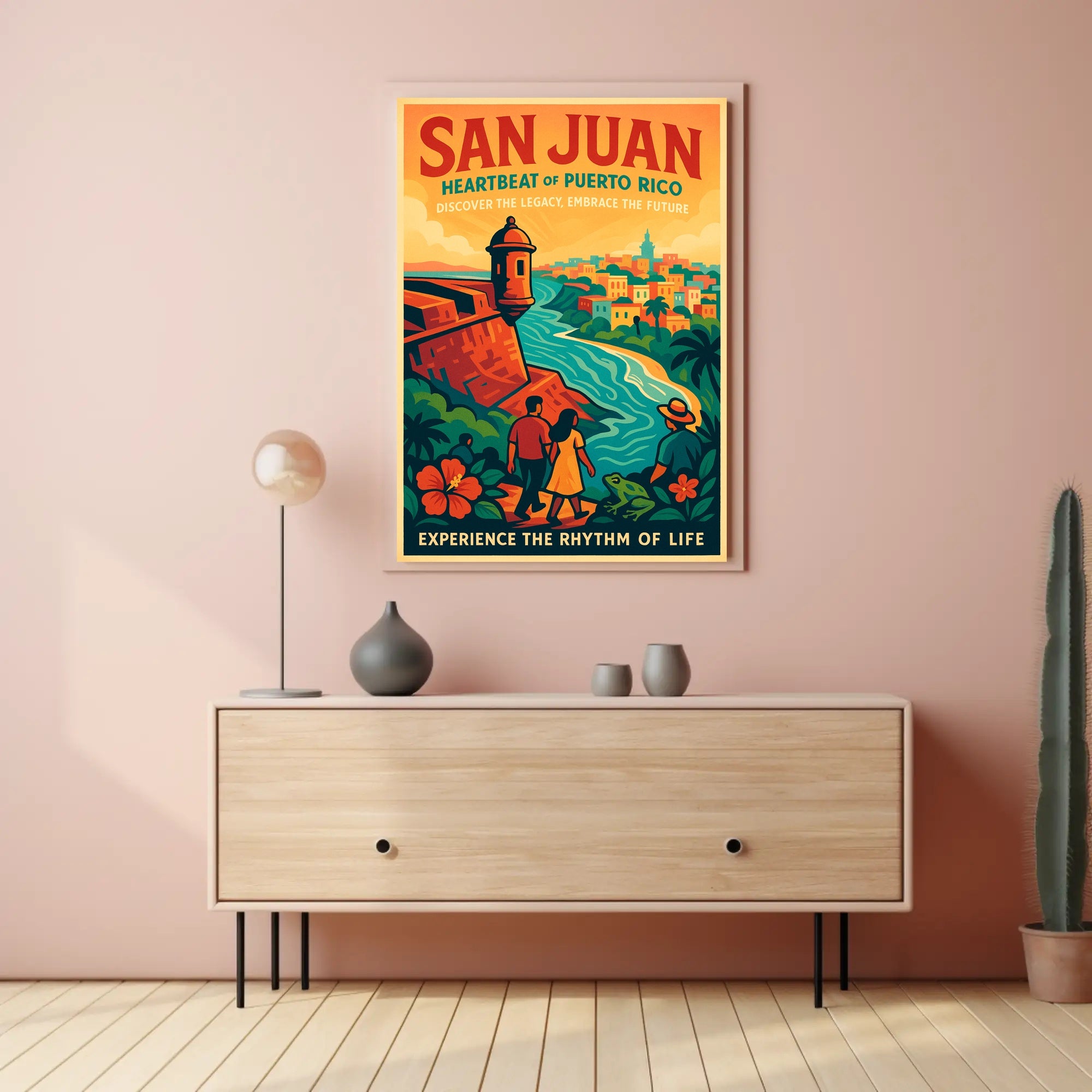 San Juan Heartbeat of Puerto Rico Poster PosterGoat
