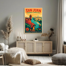 San Juan Heartbeat of Puerto Rico Poster PosterGoat
