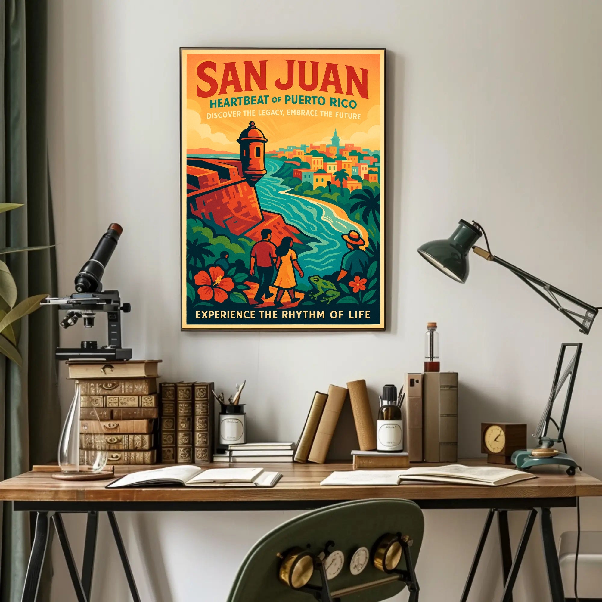 San Juan Heartbeat of Puerto Rico Poster PosterGoat
