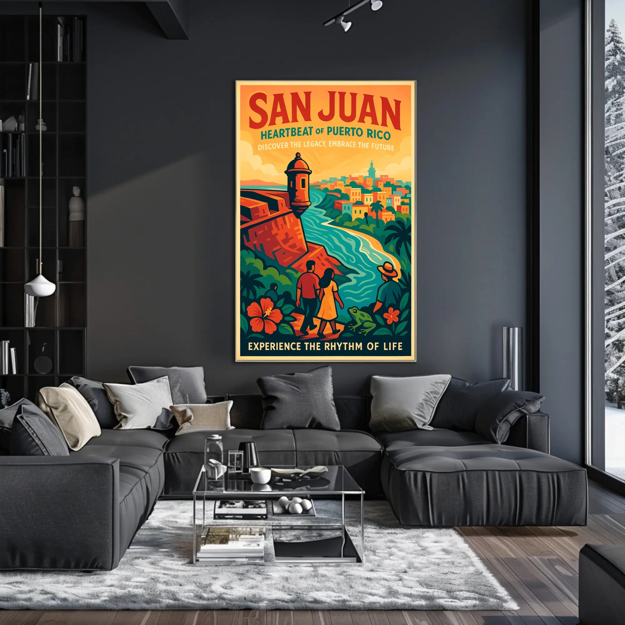 San Juan Heartbeat of Puerto Rico Poster PosterGoat