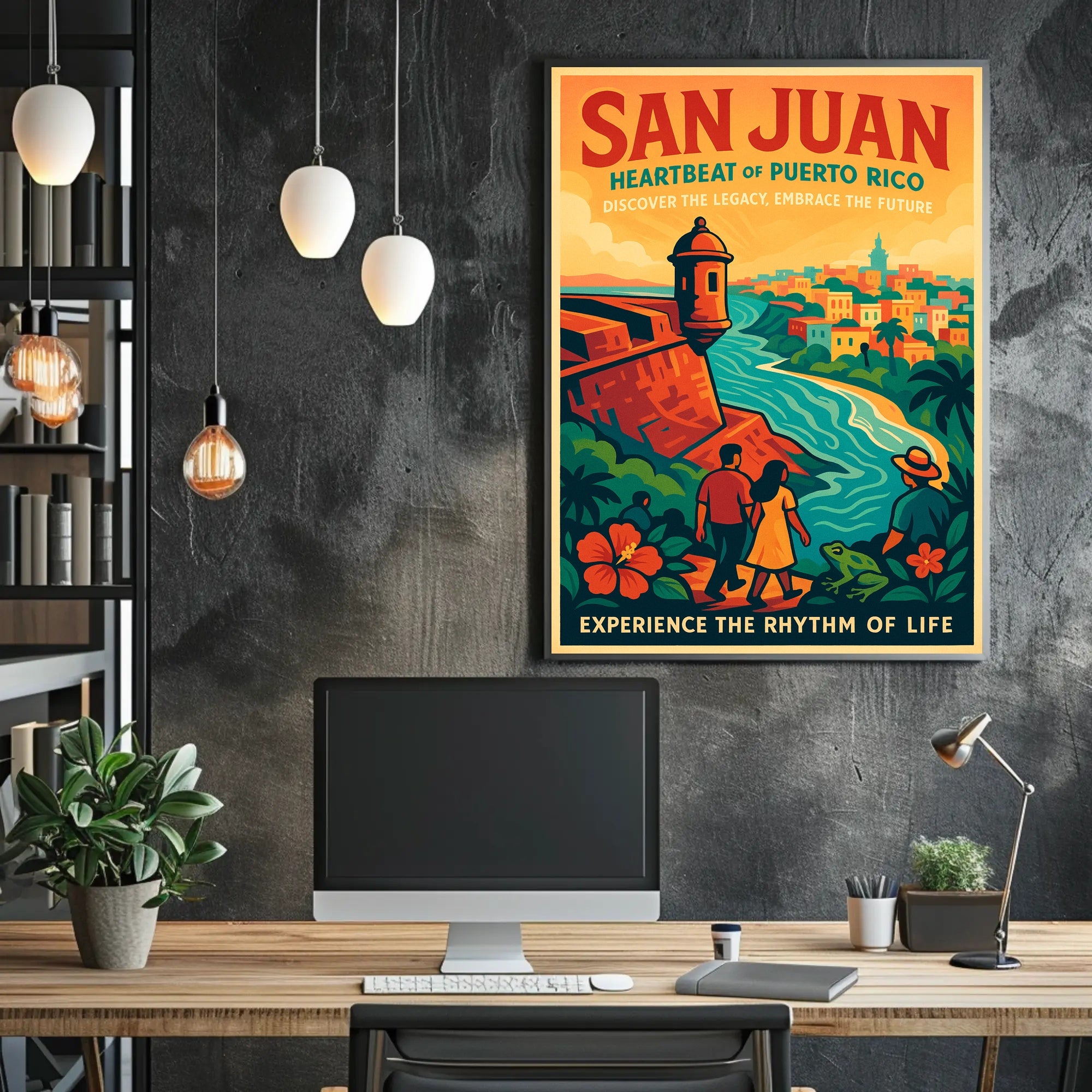 San Juan Heartbeat of Puerto Rico Poster PosterGoat