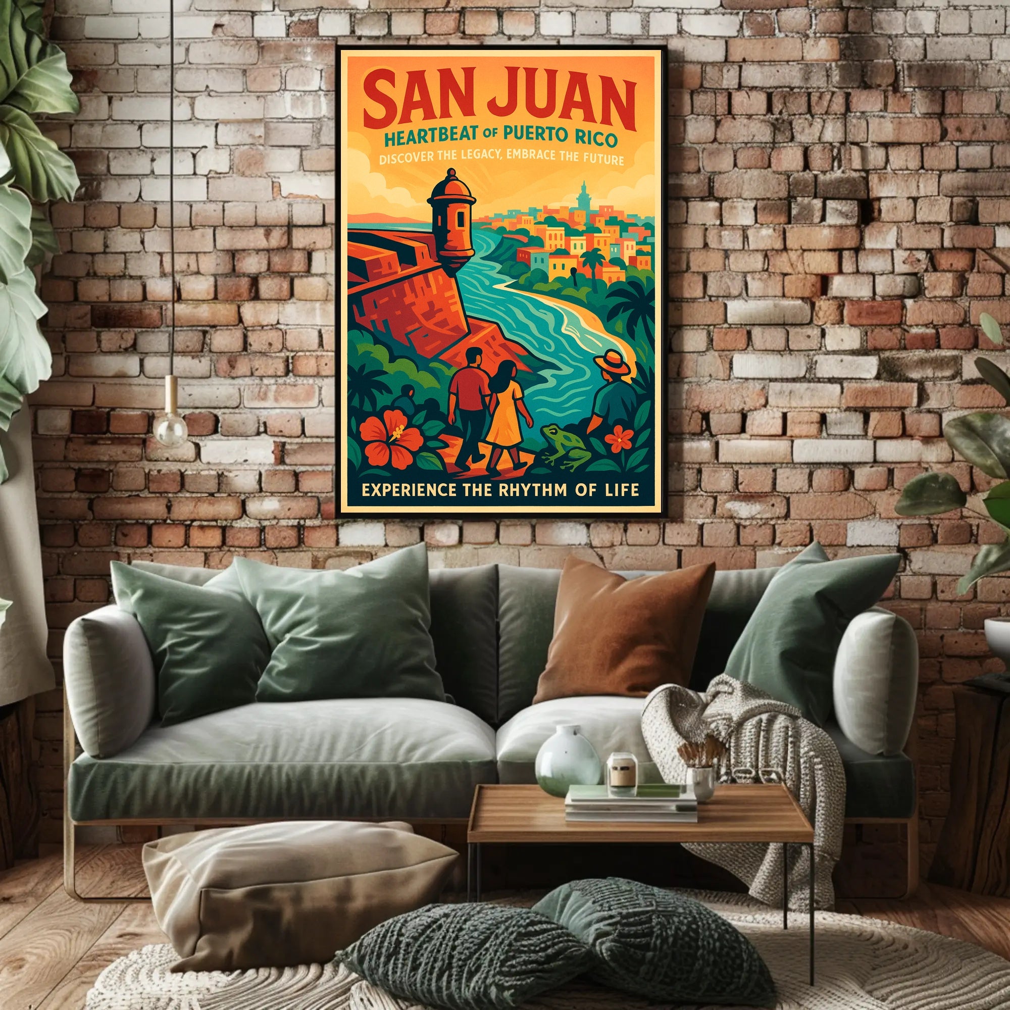 San Juan Heartbeat of Puerto Rico Poster PosterGoat