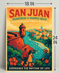 San Juan Heartbeat of Puerto Rico Poster PosterGoat