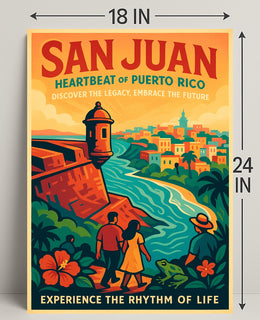 San Juan Heartbeat of Puerto Rico Poster PosterGoat