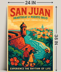San Juan Heartbeat of Puerto Rico Poster PosterGoat