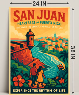 San Juan Heartbeat of Puerto Rico Poster PosterGoat