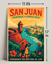 San Juan Heartbeat of Puerto Rico Poster PosterGoat